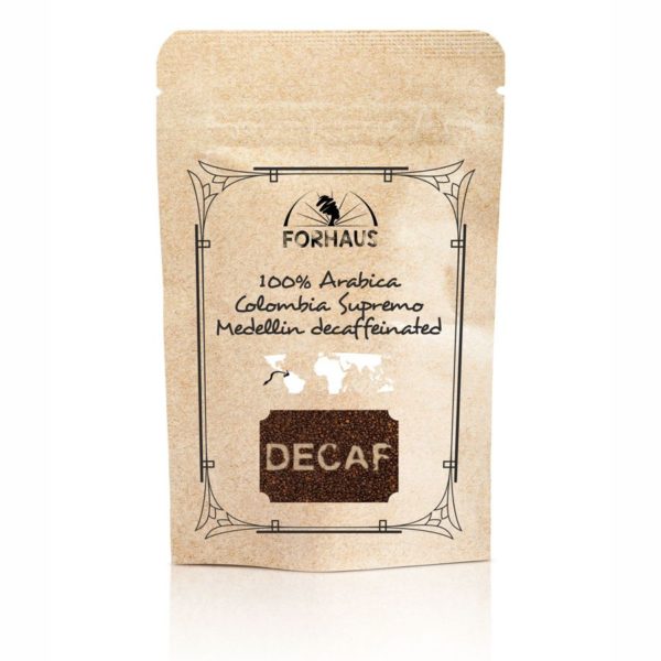100% Arabica Colombia Supremo Medellin decaffeinated